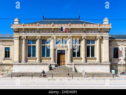 Vista frontale del tribunale di le Havre, Francia. Foto Stock