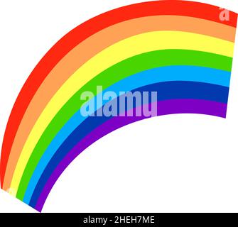 Questa è un'illustrazione di Un arcobaleno che si piega e si allunga Illustrazione Vettoriale