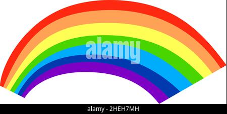 Questa è un'illustrazione di Un arcobaleno che si piega e si allunga Illustrazione Vettoriale