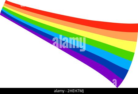 Questa è un'illustrazione di Un arcobaleno che si piega e si allunga Illustrazione Vettoriale