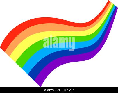 Questa è un'illustrazione di Un arcobaleno che si piega e si allunga Illustrazione Vettoriale