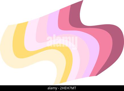 Questa è un'illustrazione di Un arcobaleno che si piega e si allunga Illustrazione Vettoriale