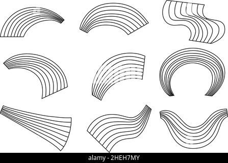 Questa è un'illustrazione di Un arcobaleno che si piega e si allunga Illustrazione Vettoriale