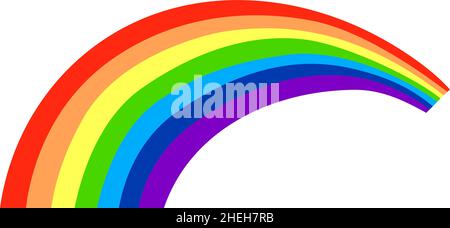 Questa è un'illustrazione di Un arcobaleno che si piega e si allunga Illustrazione Vettoriale