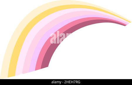 Questa è un'illustrazione di Un arcobaleno che si piega e si allunga Illustrazione Vettoriale