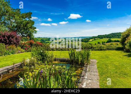 Burrow Farm Gardens nel Devon orientale. Foto Stock