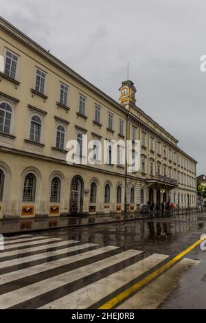 LUBIANA, SLOVENIA - 22 MAGGIO 2019: Stazione ferroviaria di Lubiana, Slovenia. Foto Stock