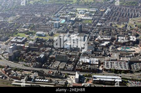 Veduta aerea di Middlesbrough nel nord-est dell'Inghilterra Foto Stock