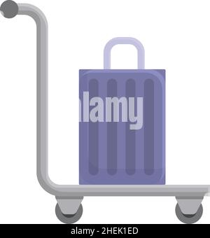 Vettore cartoon icona bagaglio. Valigia per trolley. Trasporto bagagli Illustrazione Vettoriale