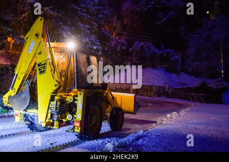 Rieti, Rieti, Italia. 9th Jan 2022. Nevicate e cattive condizioni meteorologiche a bassa quota nell'Appennino centrale, innevate nella provincia di Rieti. Il Santuario Francescano di Greccio (Rieti), 9 dicembre 2022 (Credit Image: © Riccardo Fabi/Pacific Press via ZUMA Press Wire) Foto Stock