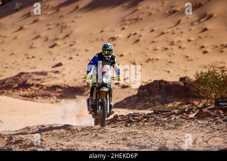 134 Feliu Isaac (spa), Twintrail Racing Team, KTM 450 Rally Replica, Moto, originale Motul, W2RC, in azione durante la tappa 9 del Dakar Rally 2022 intorno a Wadi ad Dawasir, il 11th 2022 gennaio a Wadi ad Dawasir, Arabia Saudita - Foto Frédéric le Floch / DPPI Foto Stock