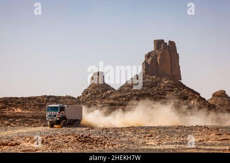 542 Baumann Michael (ger), Beier Philipp (ger), Raschendorfer Lukas (ger), Team Audi Sport, Man TGA 11, T5 FIA Camion, in azione durante la tappa 9 del Dakar Rally 2022 intorno a Wadi ad Dawasir, il 11th 2022 gennaio a Wadi ad Dawasir, Arabia Saudita - Foto Frédéric le Floch / DPPI Foto Stock