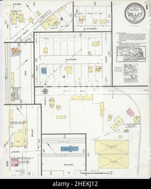 Sanborn Fire Insurance Map from Valley, Douglas County, Nebraska. Foto Stock