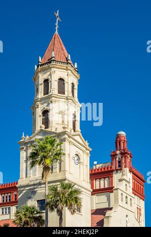 Torri ornate nel centro di St Augustine Florida USA Foto Stock