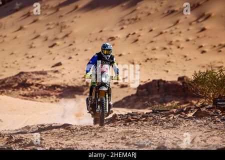 134 Feliu Isaac (spa), Twintrail Racing Team, KTM 450 Rally Replica, Moto, originale Motul, W2RC, in azione durante la tappa 9 del Dakar Rally 2022 intorno a Wadi ad Dawasir, il 11th 2022 gennaio a Wadi ad Dawasir, Arabia Saudita - Foto: Frederic le Floc H/DPPI/LiveMedia Foto Stock