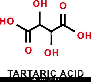 Molecola di acido tartarico, destrotartarico, acido levotartarico. È  antiossidante E334, si presenta in uva, banane, tamarindi, agrumi. Sostanza  chimica strutturale f Immagine e Vettoriale - Alamy