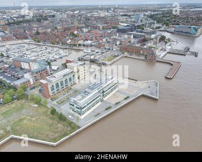 Vista aerea di Kingston upon Hull Foto Stock