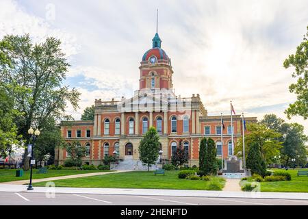 Goshen, Indiana, USA - 21 agosto 2021: Il tribunale della contea di Elkhart Foto Stock