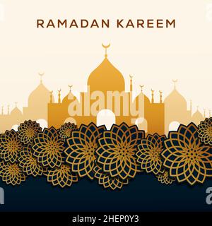 ramadan kareem biglietto d'auguri design fondo concetto. vettore design. ramadan kareem vettore Illustrazione Vettoriale