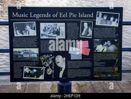 leggende musicali segno a eel torta isola twickenham Foto Stock