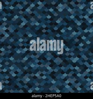 Astratto oceano profondo mezzitoni superficie scala pesce. Texture marina colorata Illustrazione Vettoriale