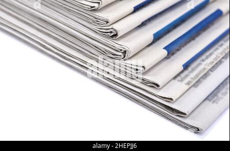 Pila di quotidiani Foto Stock