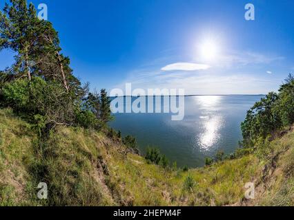Paesaggio roccioso a Usedom a Glitz con vista sul Mar baltico Foto Stock