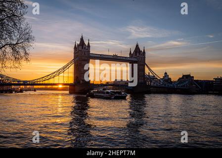 Sunrise a Londra Foto Stock