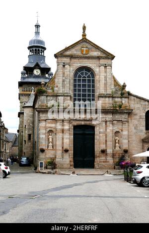 Moncontour-de-Bretagne, città medievale, Cotes-d Armor, Bretagne, Francia, Europa Foto Stock
