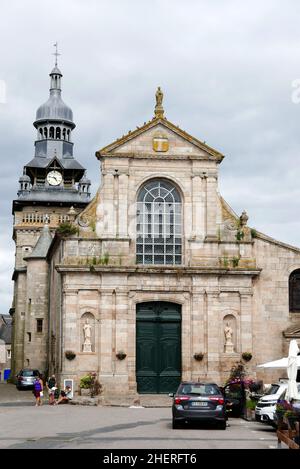 Moncontour-de-Bretagne, città medievale, Cotes-d Armor, Bretagne, Francia, Europa Foto Stock