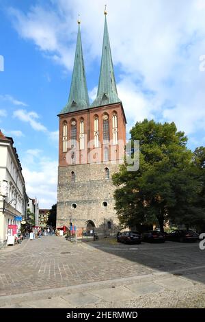 Chiesa di San Nicola, quartiere Nikolai, Berlino, Germania Foto Stock