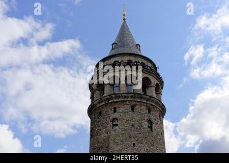 Torre Galata, Galata, Karakoey, Beyoglu, Istanbul, Provincia di Istanbul, Turchia Foto Stock