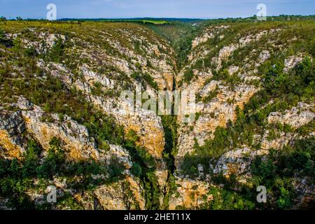 Storms River Gorge, Tsitsikamma National Park, Sudafrica Foto Stock