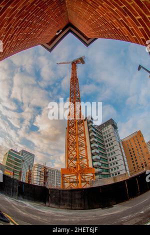 Nuova costruzione in corso, East Croydon, Surrey, Regno Unito Foto Stock