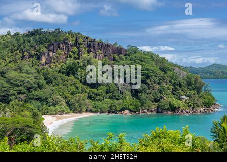 Costa lato occidentale Mahe Island Seychelles Foto Stock