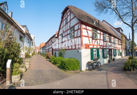 Hanau, Kesselstadt, case a graticcio, Germania Foto Stock