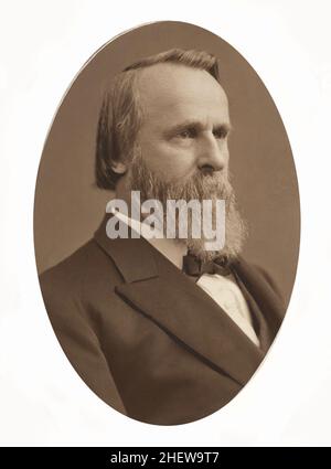 Rutherford B. Hayes, (1822-93), 19th Presidente degli Stati Uniti 1877-81, Head and Shoules Portrait, Pach Brothers Studio, 1880 Foto Stock