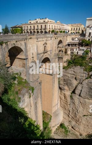 Famoso Puente Nuevo a Ronda, Andalusia, Spagna Foto Stock