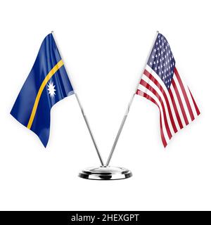 Due tabulatori isolati su sfondo bianco 3D illustrazione, namibia e usa Foto Stock