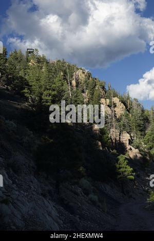 Vista di o'Leary Peak un vulcano estinto a cupola lavica del Pleistocene nel campo vulcanico di San Francisco, a nord di Flagstaff, AZ, USA Foto Stock