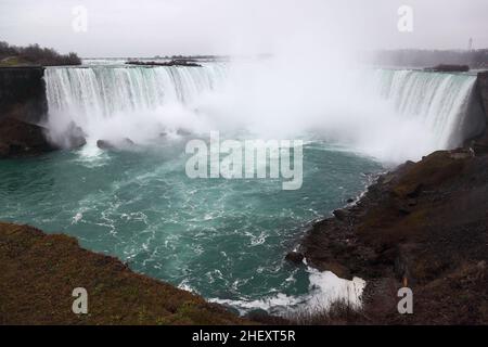 Cascate del Niagara, Canada - Vista invernale Foto Stock