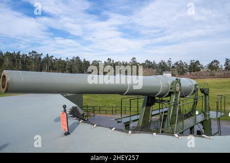 Il Fort Casey state Park si trova a Whidbey Island, nella contea di Island, nello stato di Washington. Si tratta di un parco statale di Washington e di un quartiere storico nel raggio di t Foto Stock