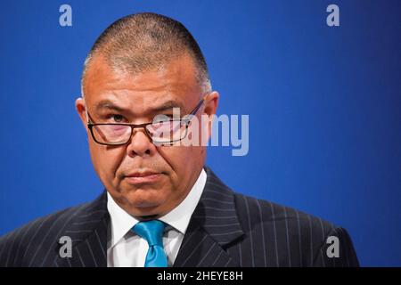 Foto del file datata 19/05/21 del Vice Chief Medical Officer for England Professor Jonathan Van-Tam durante un briefing mediatico a Downing Street, Londra, che lascerà il suo ruolo. Data di emissione: Giovedì 13 gennaio 2022. Foto Stock