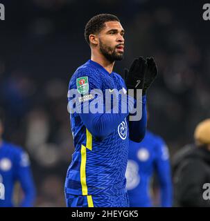 Londra, Regno Unito. 12th Jan 2022. 12 Gennaio - Tottenham Hotspur v Chelsea - Coppa Carabao - Semifinale - seconda tappa - Tottenham Hotspur Stadium. Ruben Loftus-guancia durante la semifinale della Coppa Carabao, seconda partita al Tottenham Hotspur Stadium di Londra. Picture Credit : Credit: Mark Pain/Alamy Live News Foto Stock