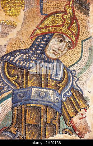 Mosaico di soldati di uccidere i bambini dal XIV secolo ' Strage degli Innocenti" dalla parete est del Battistero ante. Basilica di San Marco Foto Stock