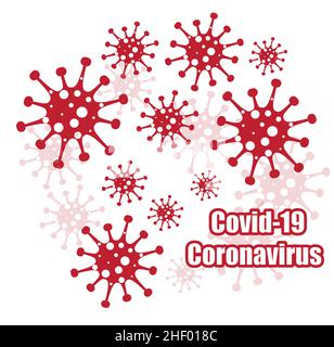 Diversi tipi di virus. Batteri organismi di biologia modello senza giunture. Infezione da virus Ebola epidemia malato. Illustrazione Vettoriale