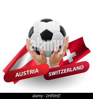 Partita di calcio, nazionale austria vs svizzera Foto Stock