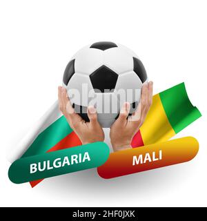 Partita di calcio, squadre nazionali bulgaria vs mali Foto Stock