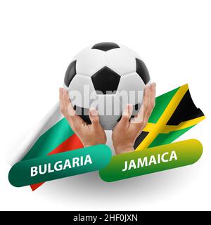 Partita di calcio, squadre nazionali bulgaria vs giamaica Foto Stock