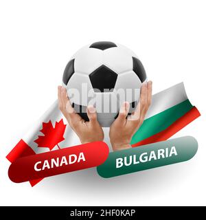 Partita di calcio, squadre nazionali canada vs bulgaria Foto Stock
